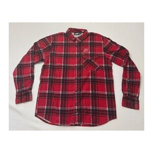 Vans Men’s flannel shirt red black button down corduroy shirt S western wear